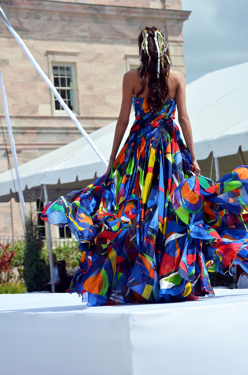The fashion show featured fashions from The Met.