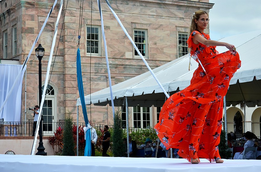 The fashion show featured fashions from The Met.