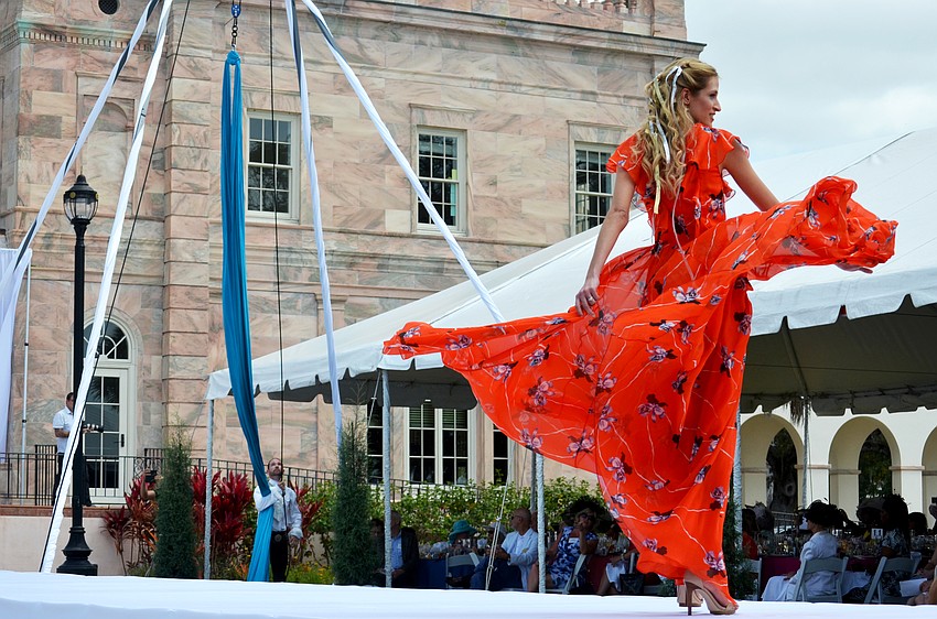 The fashion show featured fashions from The Met.