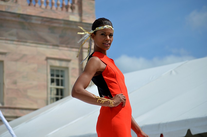 The fashion show featured fashions from The Met.