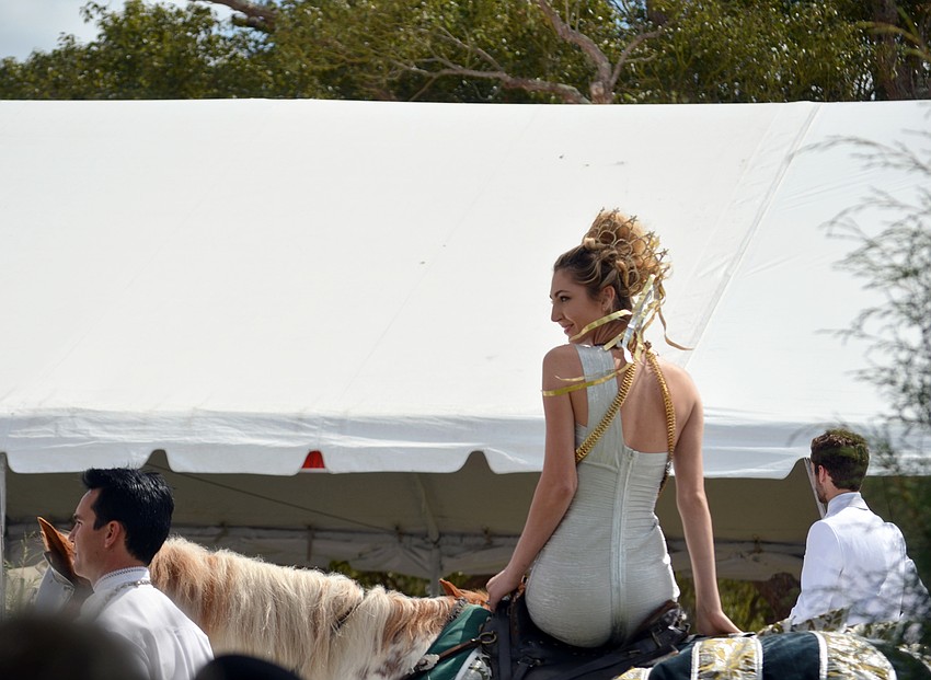 The fashion show featured fashions from The Met.