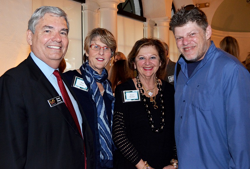 Hosts David and Pamela Steves and Renee Hamad with guest artist Guy Braunstein