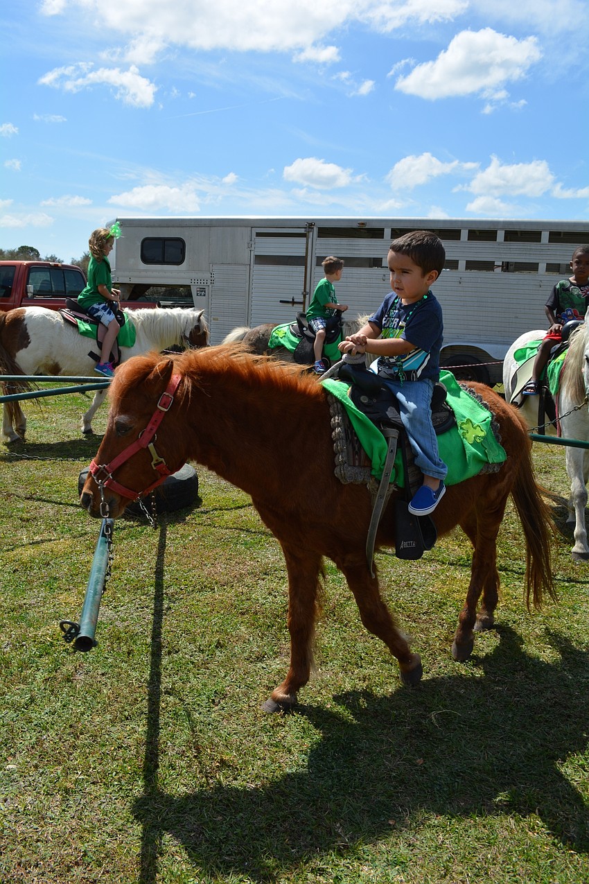 Anthony Mckee, 3, make sure to get a pony ride.