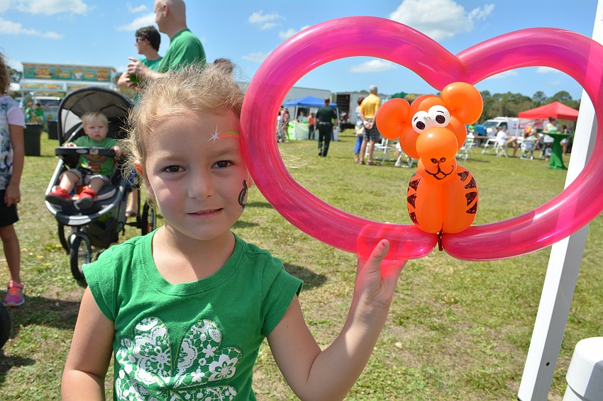 Emily Flesche, of Lakewood Ranch, wanted a balloon tiger.