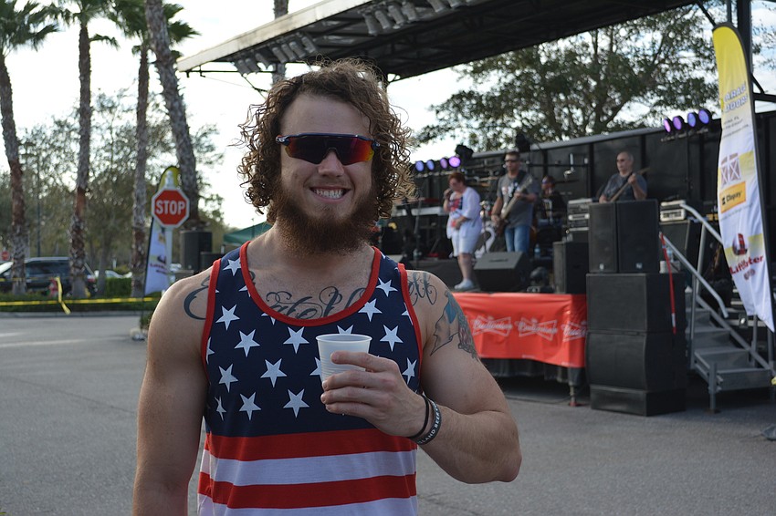Lakewood Ranch's Ethan Skeim, a former United States Marine, came to Heroes Party at the Ranch to support the veterans, enjoy some classic rock and beer, and to show his patriotism.