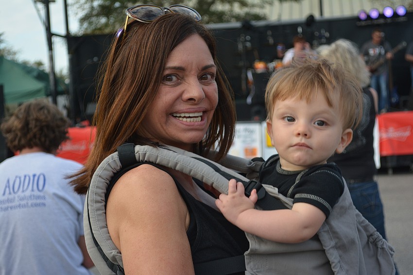 Lakewood Ranch's Lori Ziegler dances with her grandson, 9-month-old Brandon Hibbert.