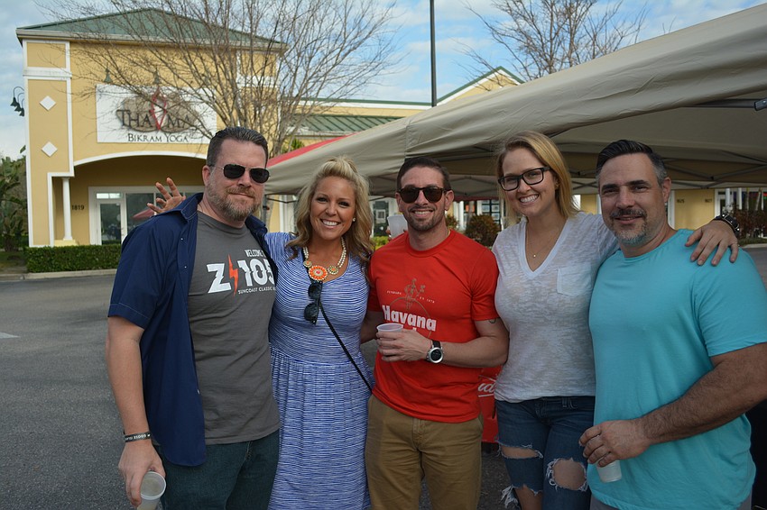 Frank Harris of Sarasota, Meredith Headings of Bradenton, Sean Storani of Miami, Whitney Rivera of Sarasota and Jorge Canepa all came to Heroes Party at the Ranch to support veterans.