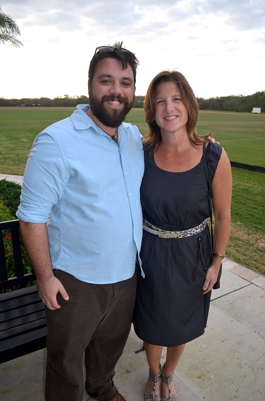 Greg Willete and Kate Kintz, of the Conservancy of Southwest Florida, network with other advertising professionals.