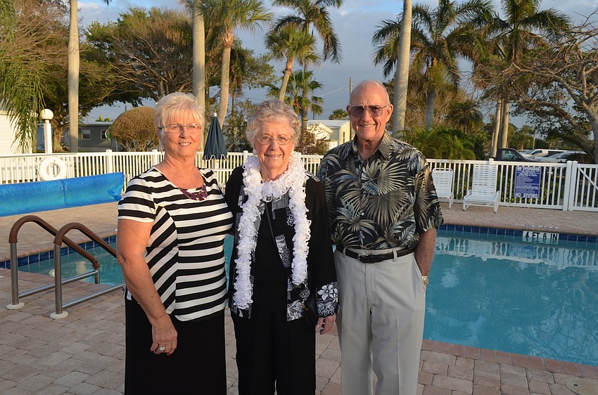 Board President Iris White, Evelyn Fresch and Vice President Charlie Dye