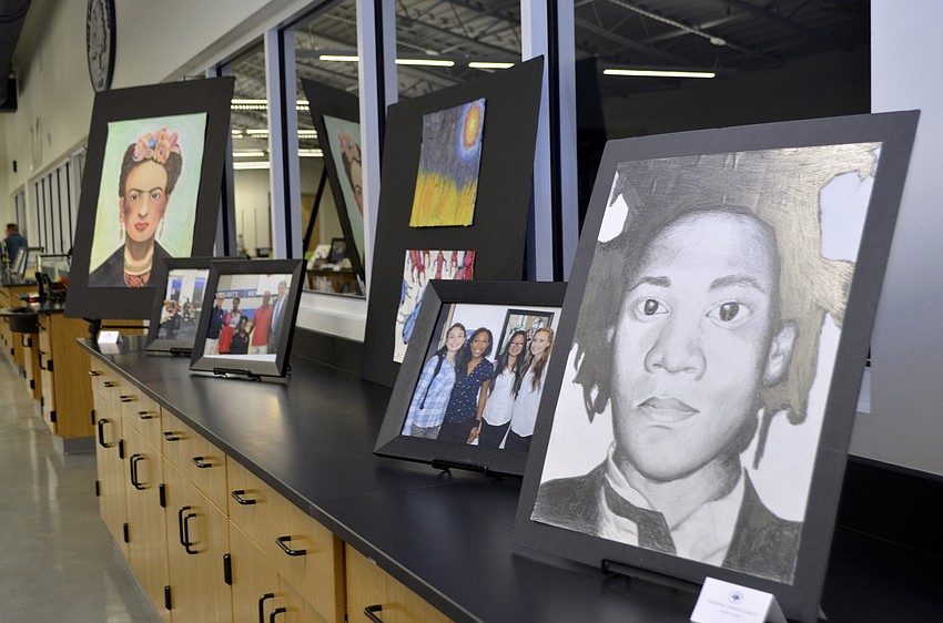 Student art was showcased in the Dart STEM Center during Banyan Bash.