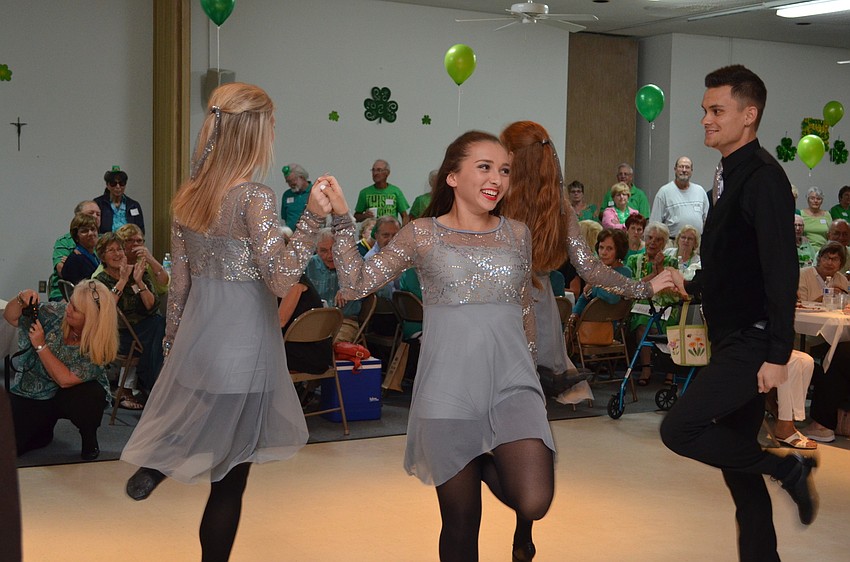 Performers from the Drake School of Irish Dance put on a show with several dance for guests at the St. Michael Archangel Catholic Church Irish Celebration.