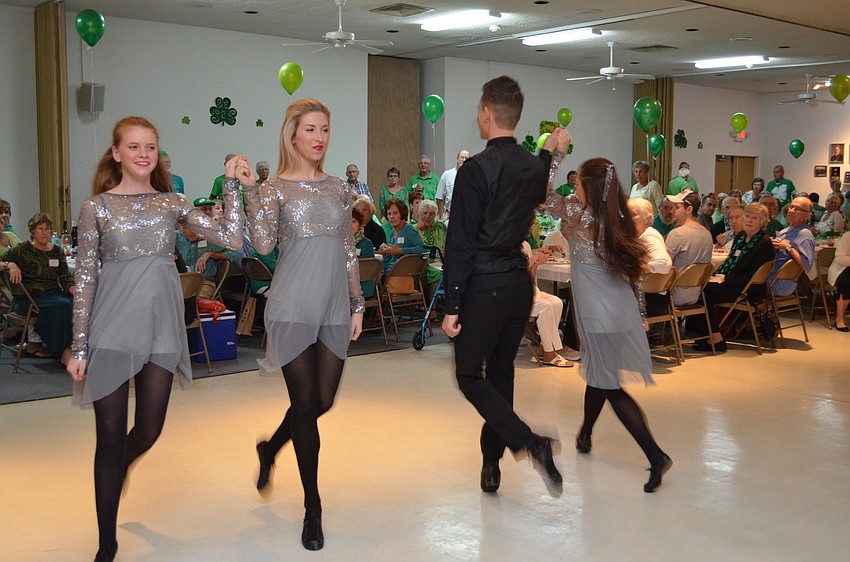 Performers from the Drake School of Irish Dance put on a show for guests at the St. Michael Archangel Catholic Church Irish Celebration.
