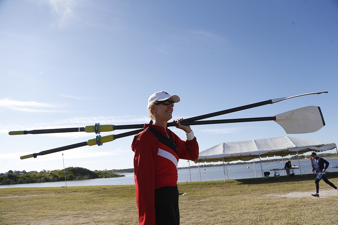 Sarasota resident Betsy Mitchell began rowing five years ago at the age of 53.