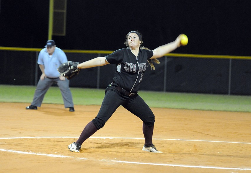 Deanna Stevens got the call on the mound for Riverview in its non-district game versus Braden River March 9.