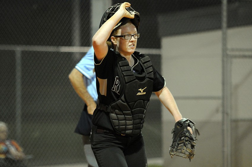 Ally Merrill is Riverview's starting catcher.