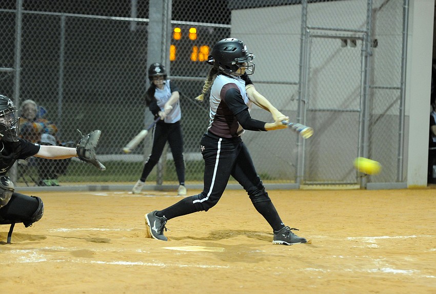 Braden River shortstop Linda Ross got a hit in the second inning.