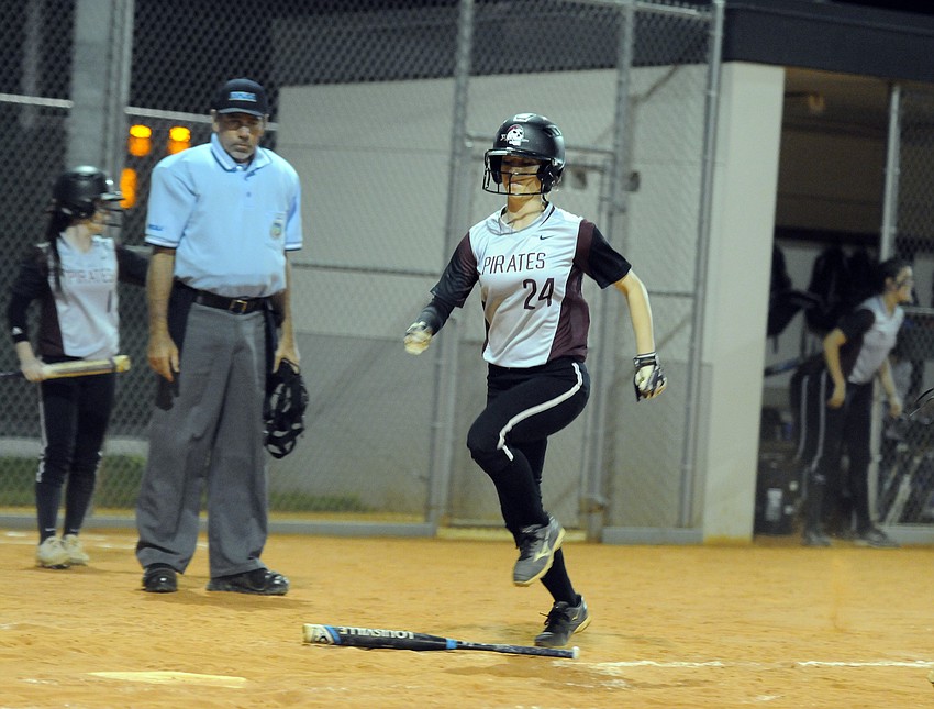 Senior Linda Ross scored three runs for Braden River.