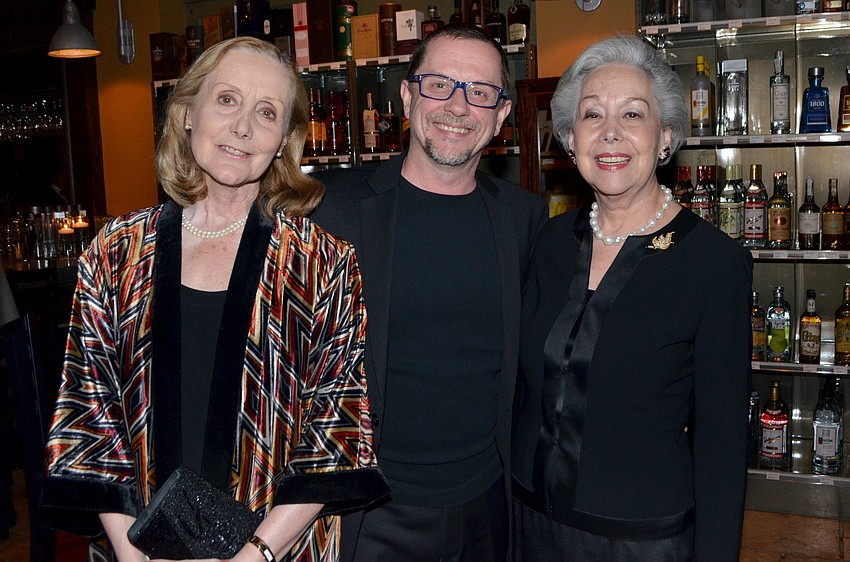 Margaret Barbieri and Iain Webb with Chairwoman Sydney Goldstein