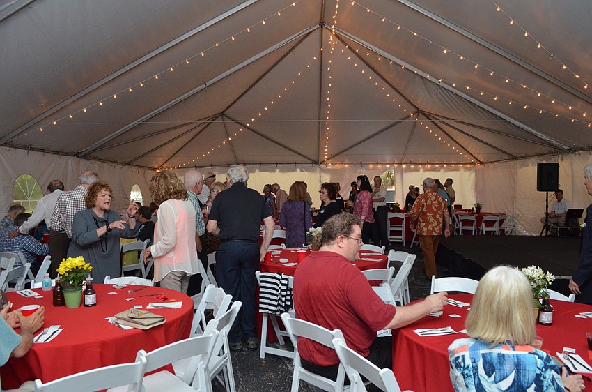 Guests gathered under a tent at Westcoast Black Theatre Troupe for the Longboat Key Education Center's 30th Anniversary Celebration on Wednesday, March 16.