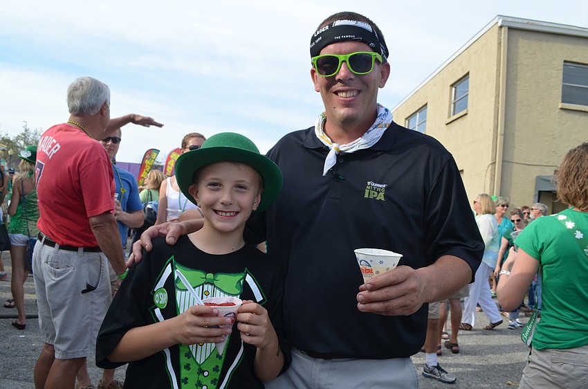 Derek Anderson and his son Christopher.