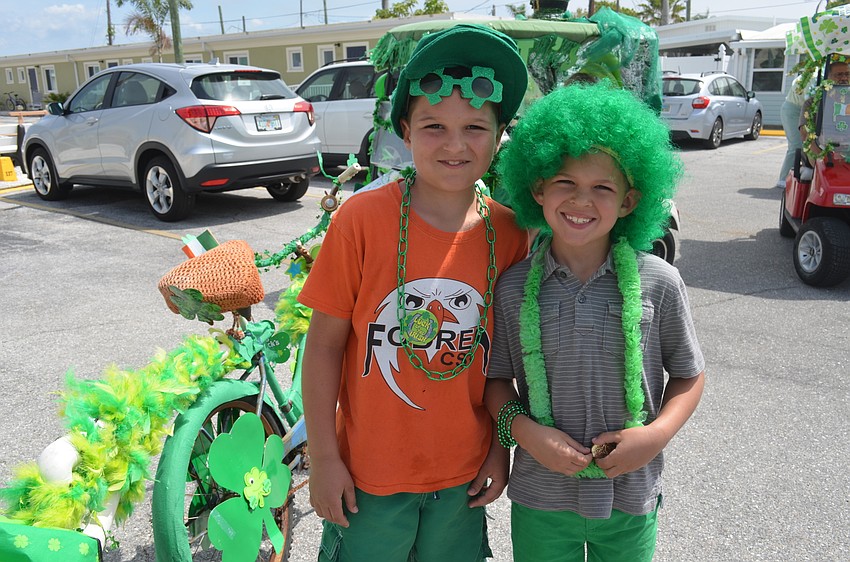 Kai Linneweber, 11, with brother, Cooper, 8