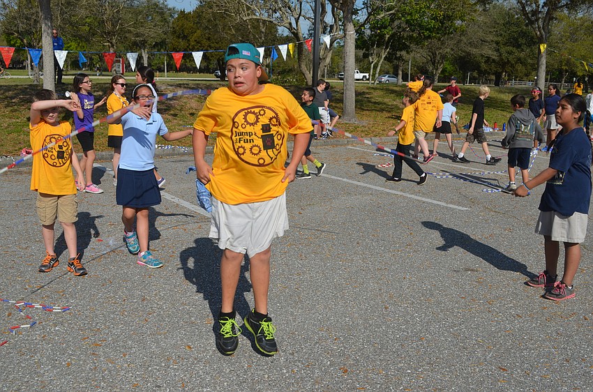 Isaiah Mangual focuses on jumping rope.