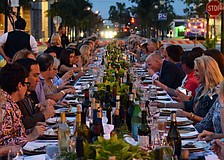 Guests enjoyed a multiple course dinner with wine pairings at Florida Winefest and Auction's 'Banquet on the Block' on Friday, March 18.