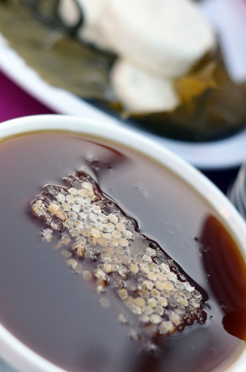 Guests enjoyed cheese and wine pairings during cocktail hour at Banquet on  the Block.