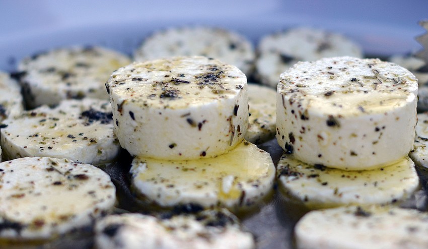 Guests enjoyed cheese and wine pairings during cocktail hour at Banquet on  the Block.
