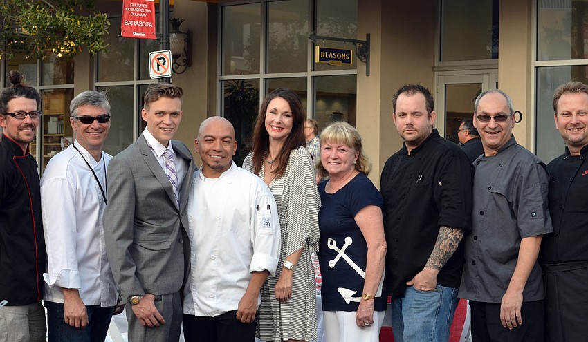 Banquet on the Block featured chefs along with Florida Winefest and Auction Board President Sandy Loevner