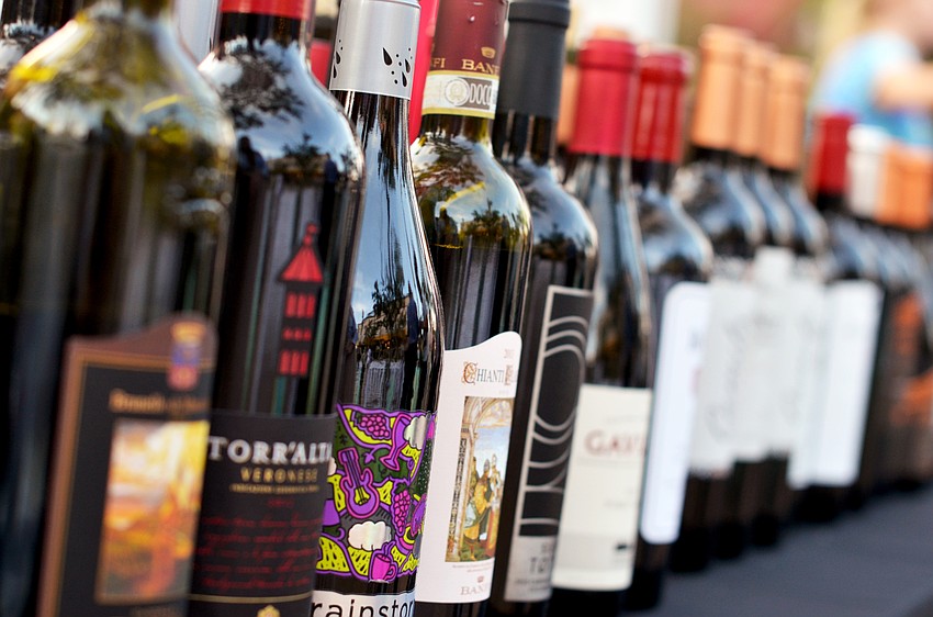 Guests sampled wines at Banquet on the Block.