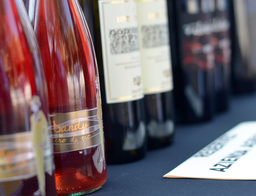 Guests enjoyed a wine tasting before being seated for dinner at Banquet on the Block.