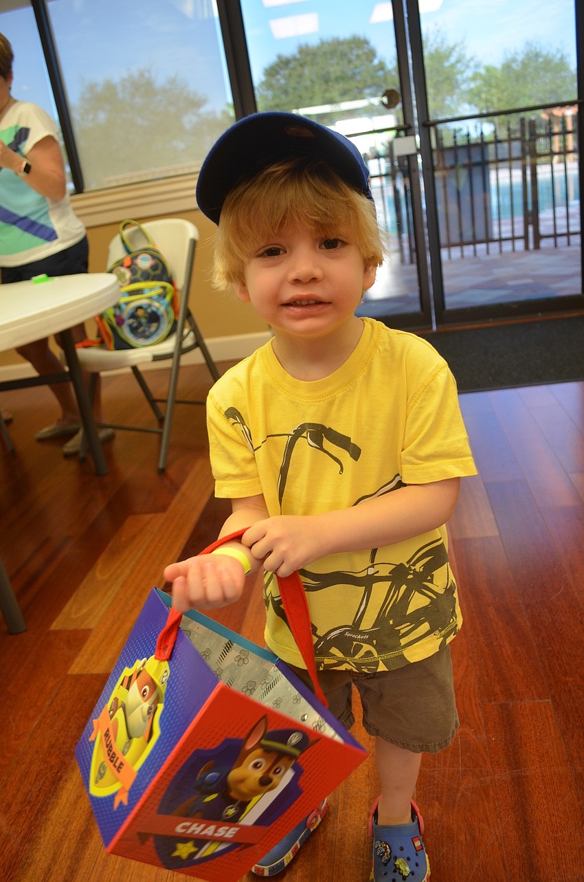 Levi Spalding shows off his 