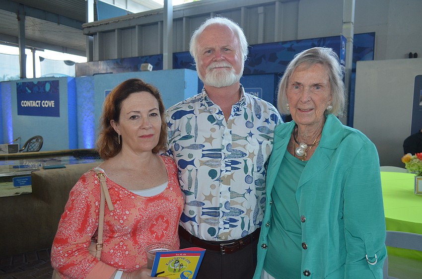 Mote President and CEO Michael Crosby, center, with wife, Sharon, and Pat Donegan
