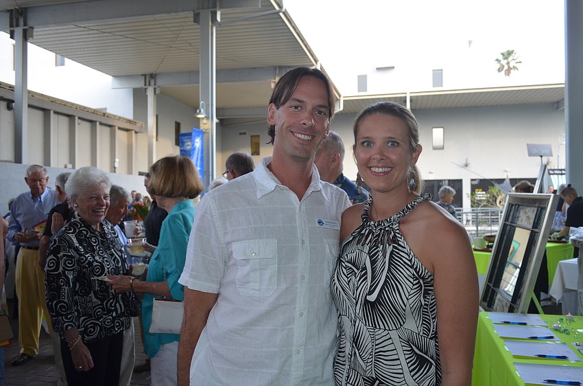 Evan Barniskis, assistant vice president of Mote Marine Aquarium, and wife, Stephanie