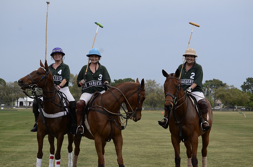 Morgan Bowman, Kimberly Von Strode and Jaymie Klauber with the Polo Grill team