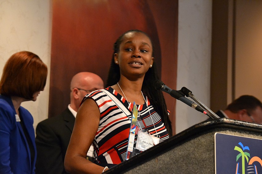 Booker High School language arts teacher Khea Davis is the Teacher of the Year for Sarasota County Schools.