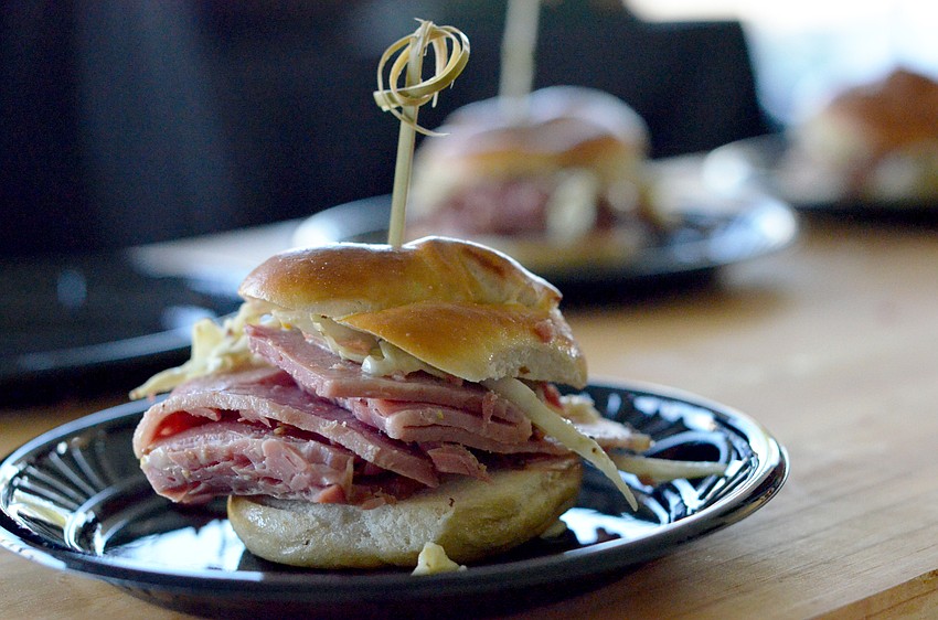 Morton's house-smoked pastrami sliders with grain mustard — Chef Fernando Cruz, Morton's