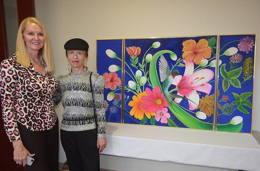 Event coordinator Susan Phillips and featured artist Renee DiNapoli