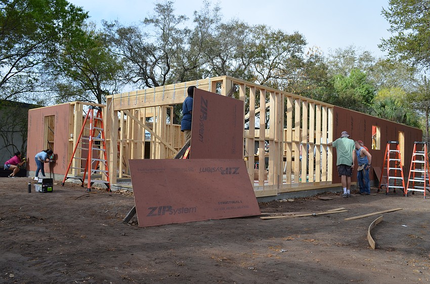 Community Youth Development students contributed to building the Habitat for Humanity home on Washington Square.