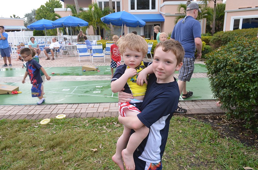 Jacob Collignan, 2, and brother, Andrew, 10