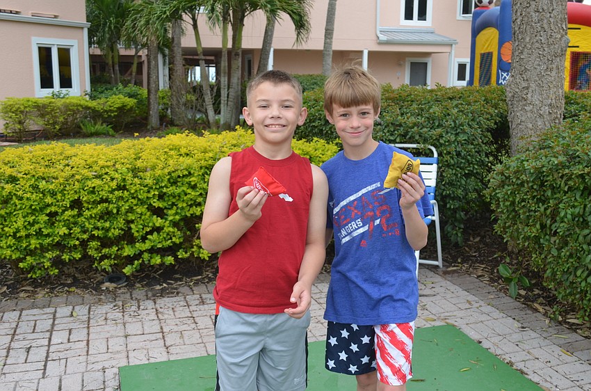 Xavier Early, 9, and Jack Fichter, 10