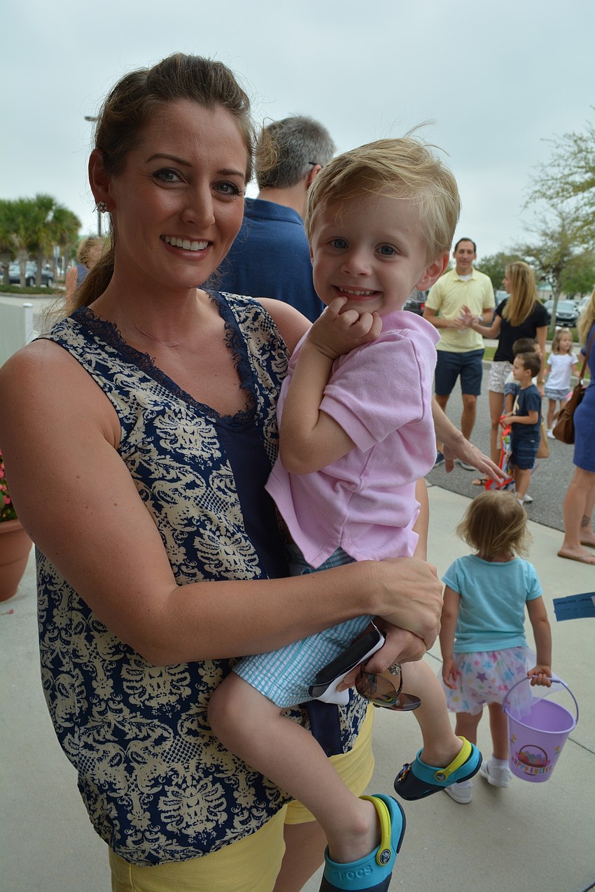 Julie Hendrix brings her son, Gunner, 3, who attends Sprouts preschool.