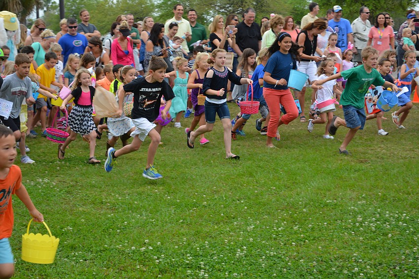 The hunt takes off with a dash at 10 a.m.