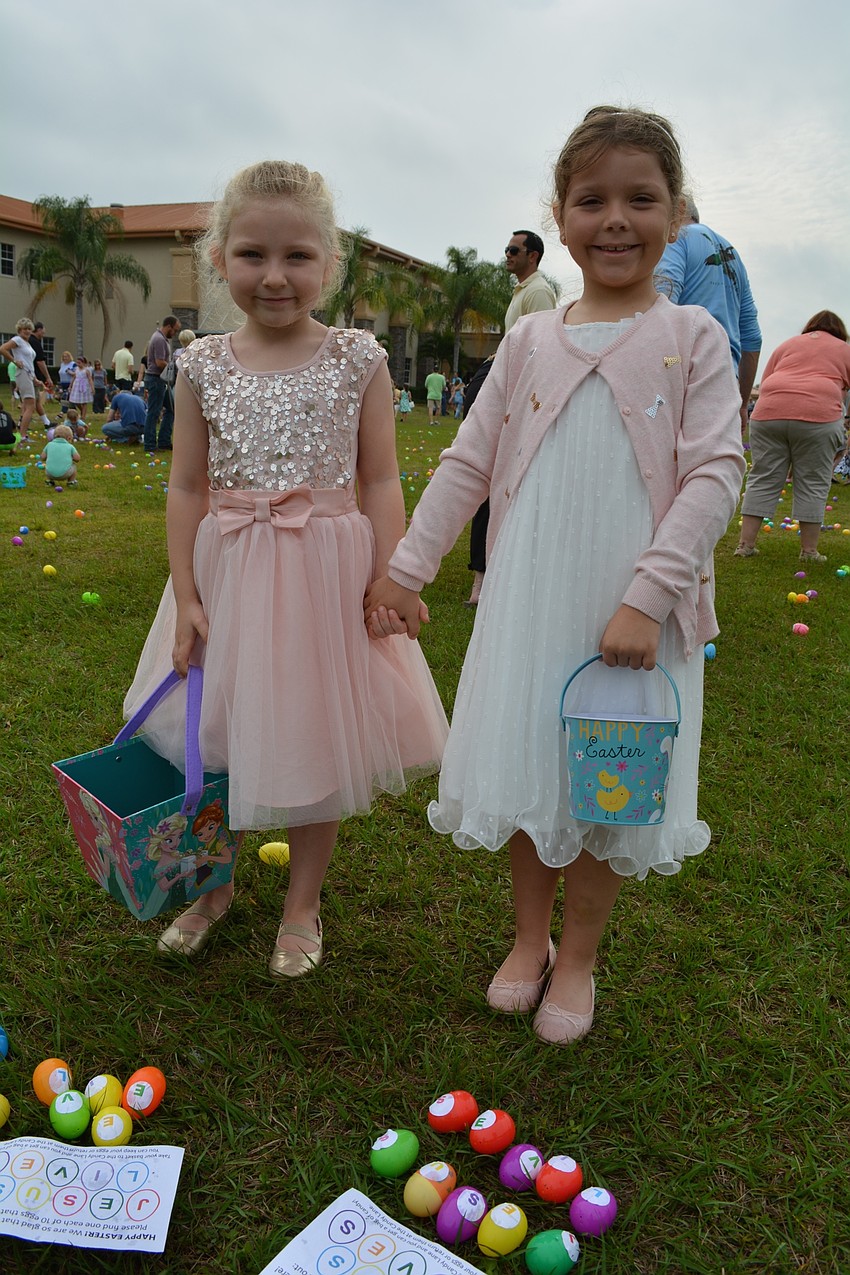 Elise and Ava Bracken wear their Sunday best.