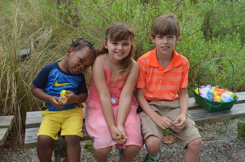 Shemmar Shippy, 2, with Jadyn Casey, 7, and brother, Orlando, 9