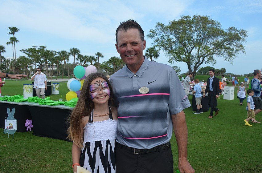 Director of Golf Terry O’Hara, right, with daughter, Ava, 10