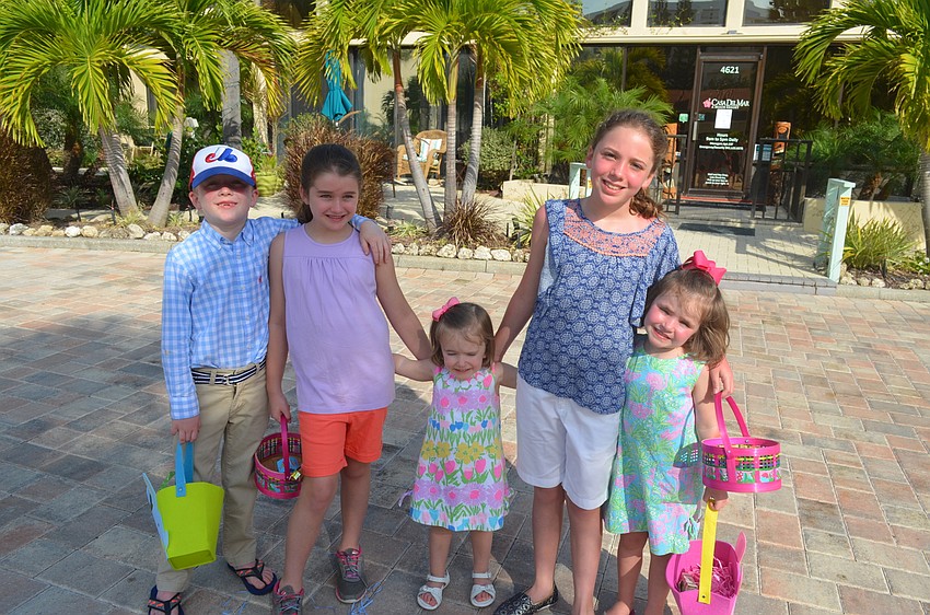 Charlie Cary, 7, Michaela Burm, 8, Sally Cary, 3, Margot Burm, 10, and Lucy Cary, 5