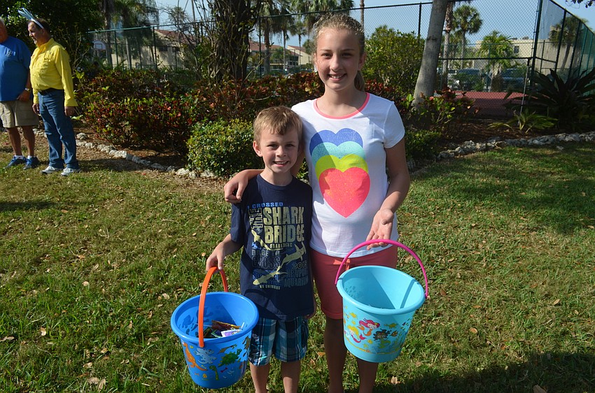 Collin McLaughlin, 7, and sister, Audrey, 12
