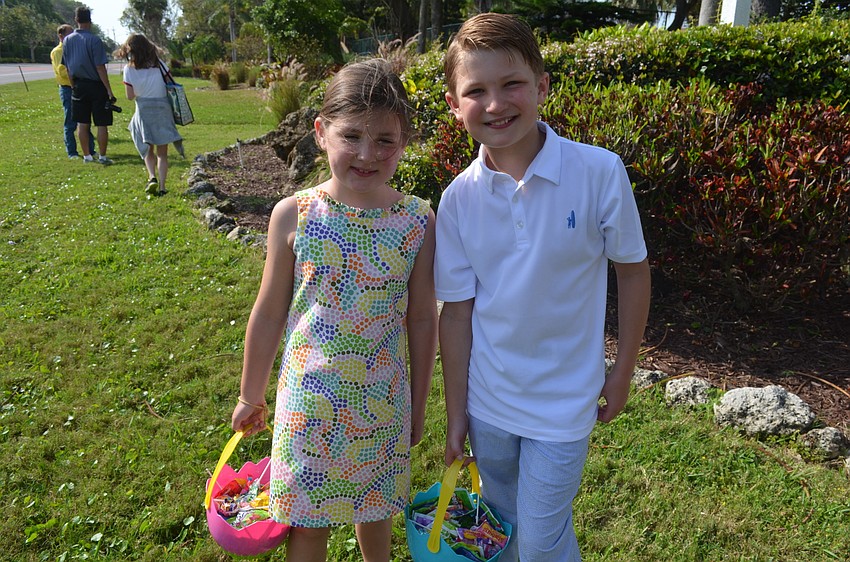 Maddie Croghan, 7, with brother, Jack, 10